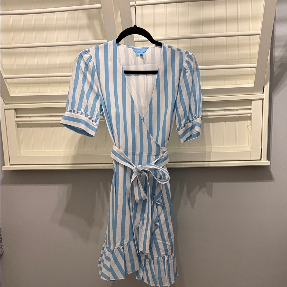 Draper James Light Blue and White Dress